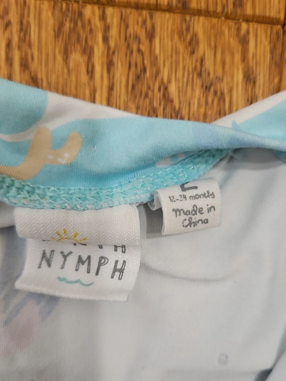 Earth Nymph bathing suit / Rash Suit baby/toddler size 2 Oceanic Print